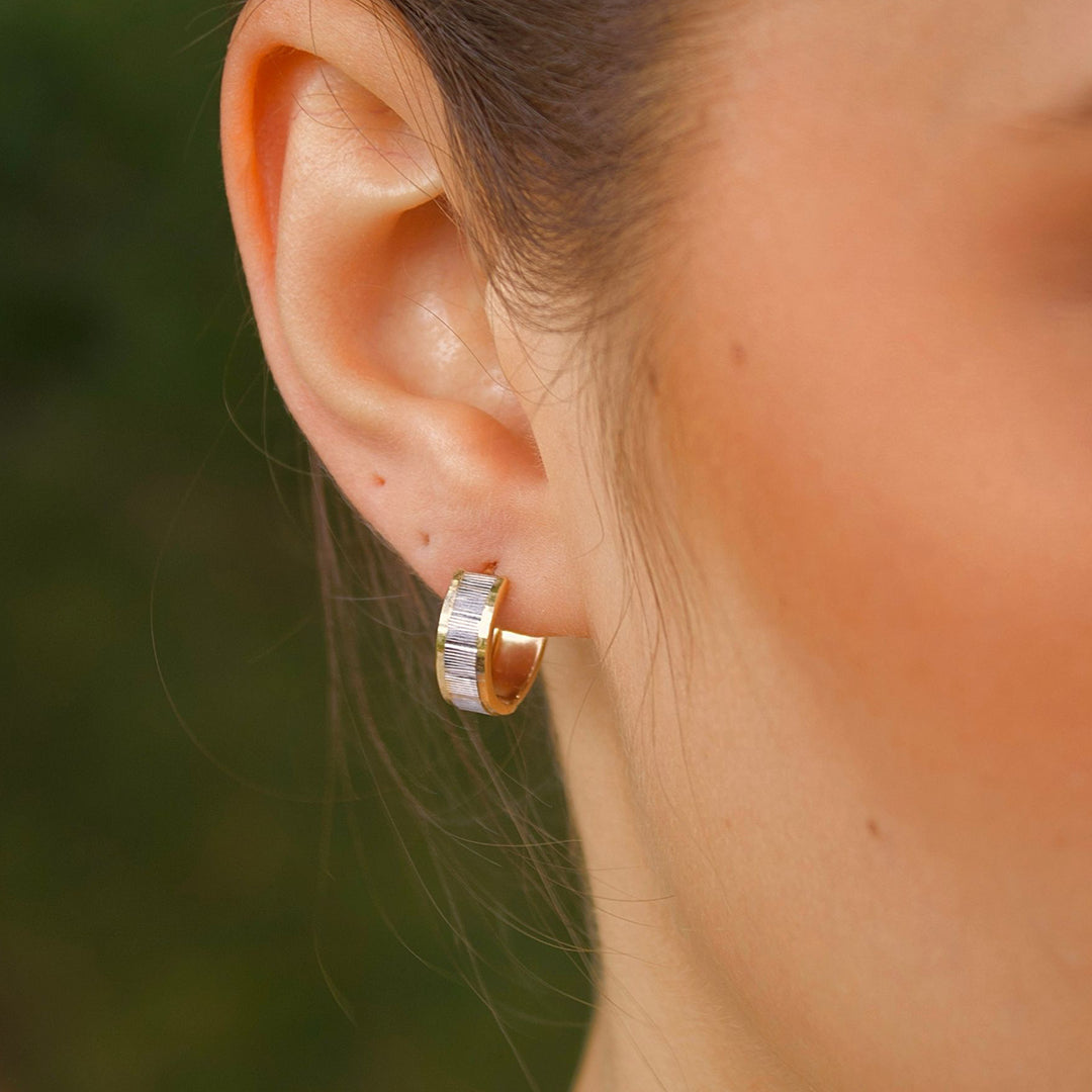 Solid Gold "Horus" Hoop Earrings