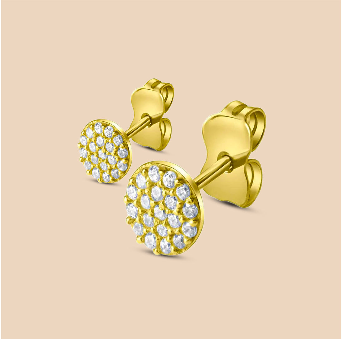 Solid Gold “Ceres” Stud Earrings