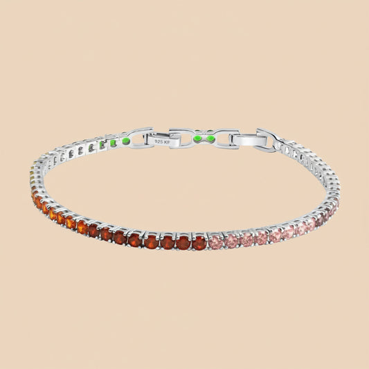 Sterling Silver “Iris” Multicoloured Bracelet