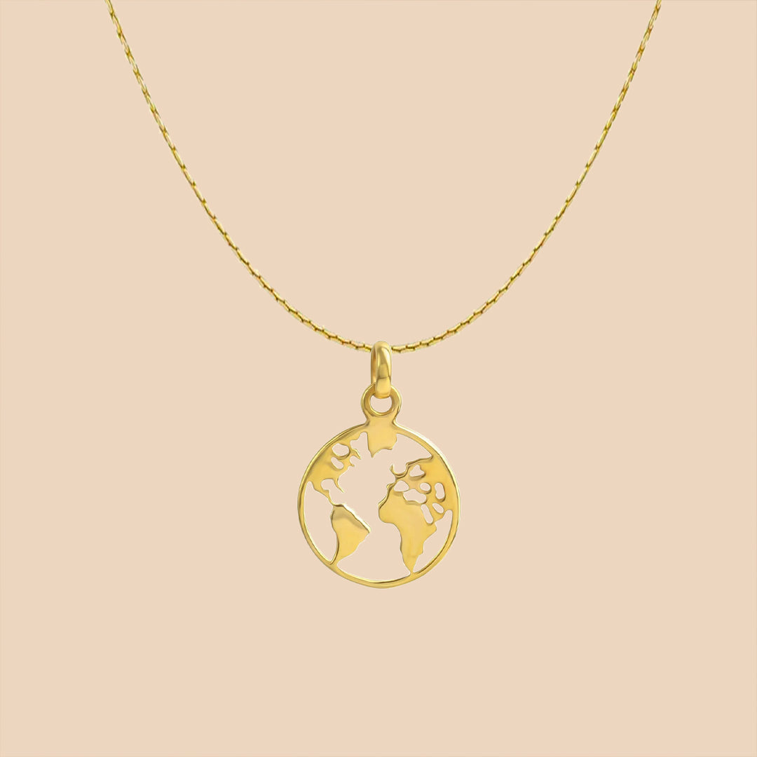 Solid Gold “Brahma” Globe Pendant