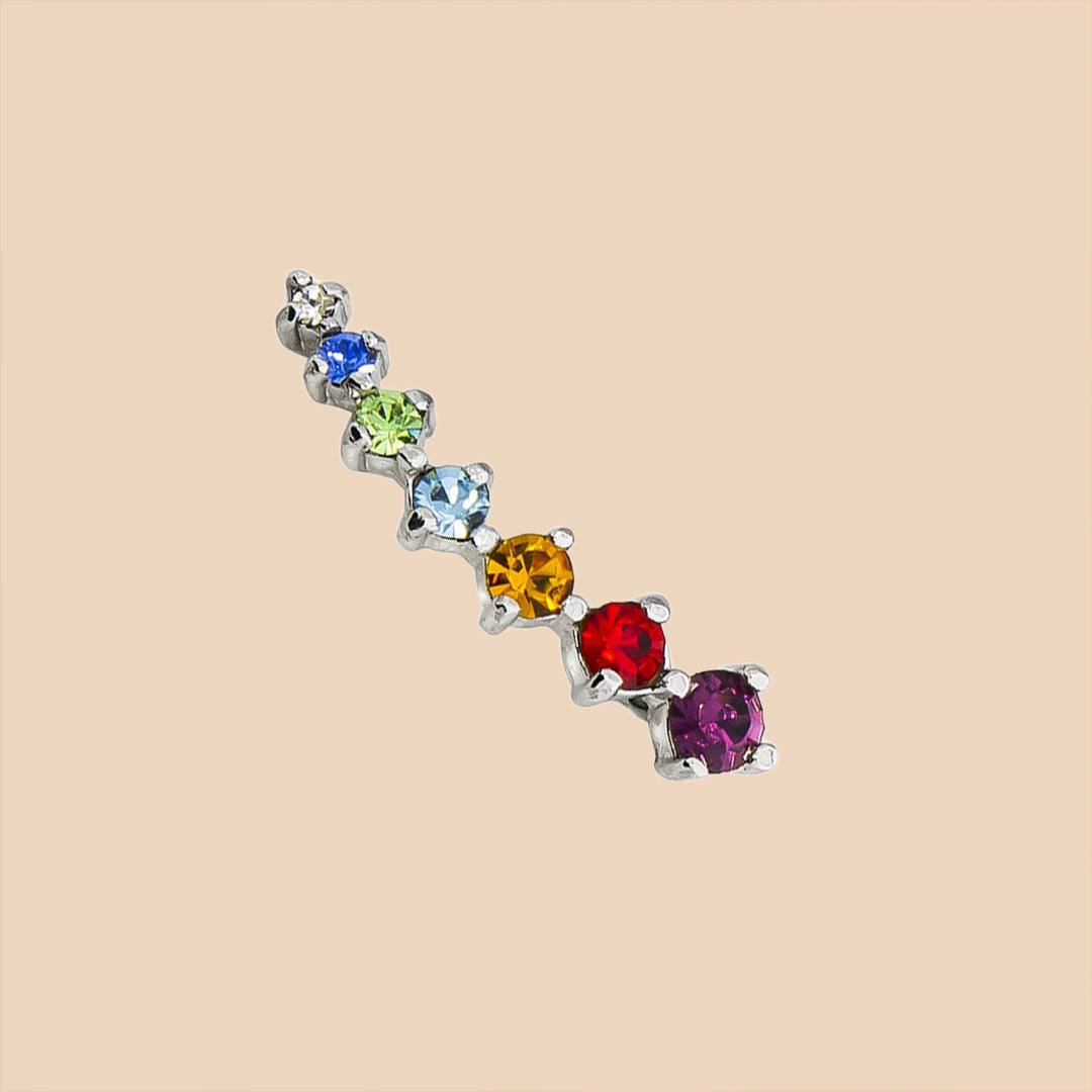 Sterling Silver “Chronos” Stud Earrings