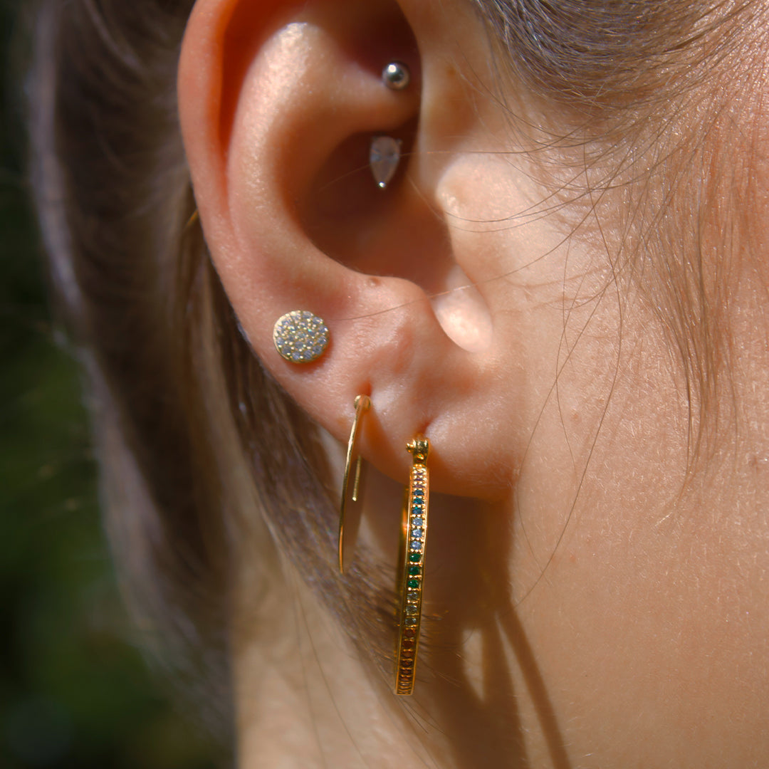 Solid Gold “Ceres” Stud Earrings