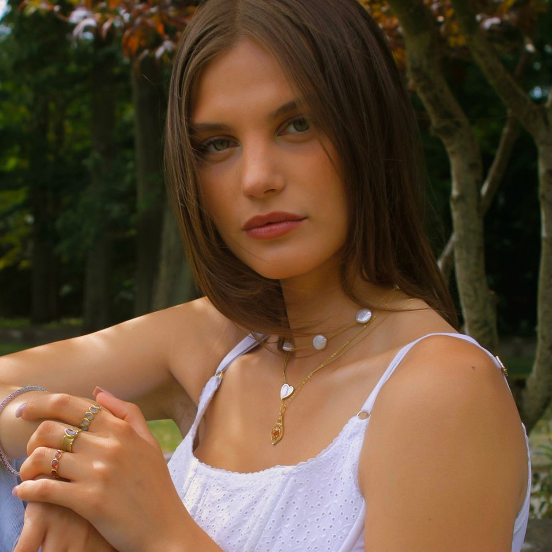 Solid Gold “Gaia” Ball Pendant