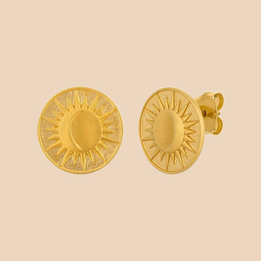 Sterling Silver “Surya” Stud Earrings
