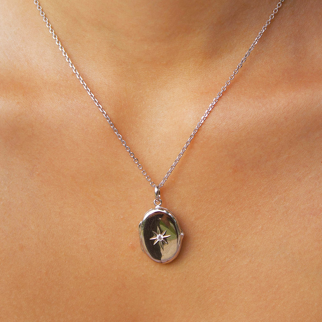 Sterling Silver “Osiris” Etched Picture Locket