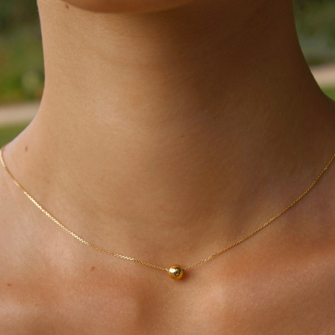 Solid Gold “Gaia” Ball Pendant