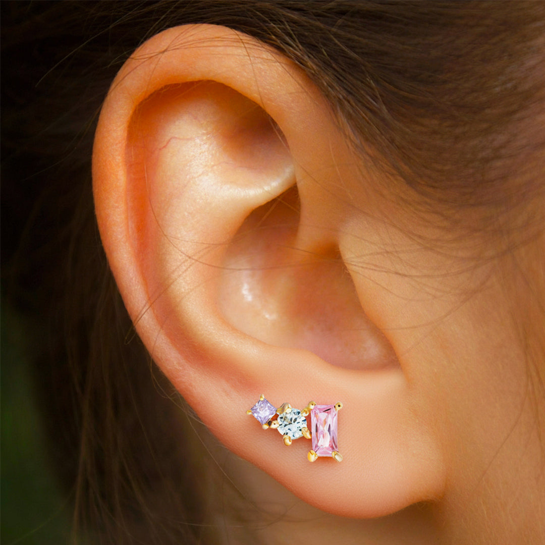 Sterling Silver “Athena” Stud Earrings