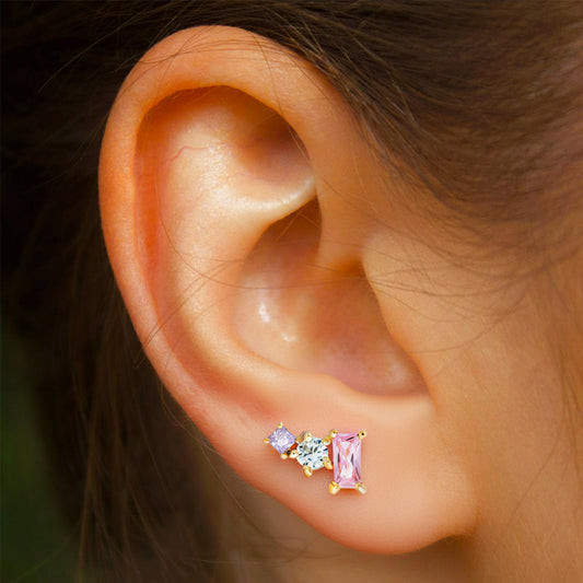 Sterling Silver “Athena” Stud Earrings