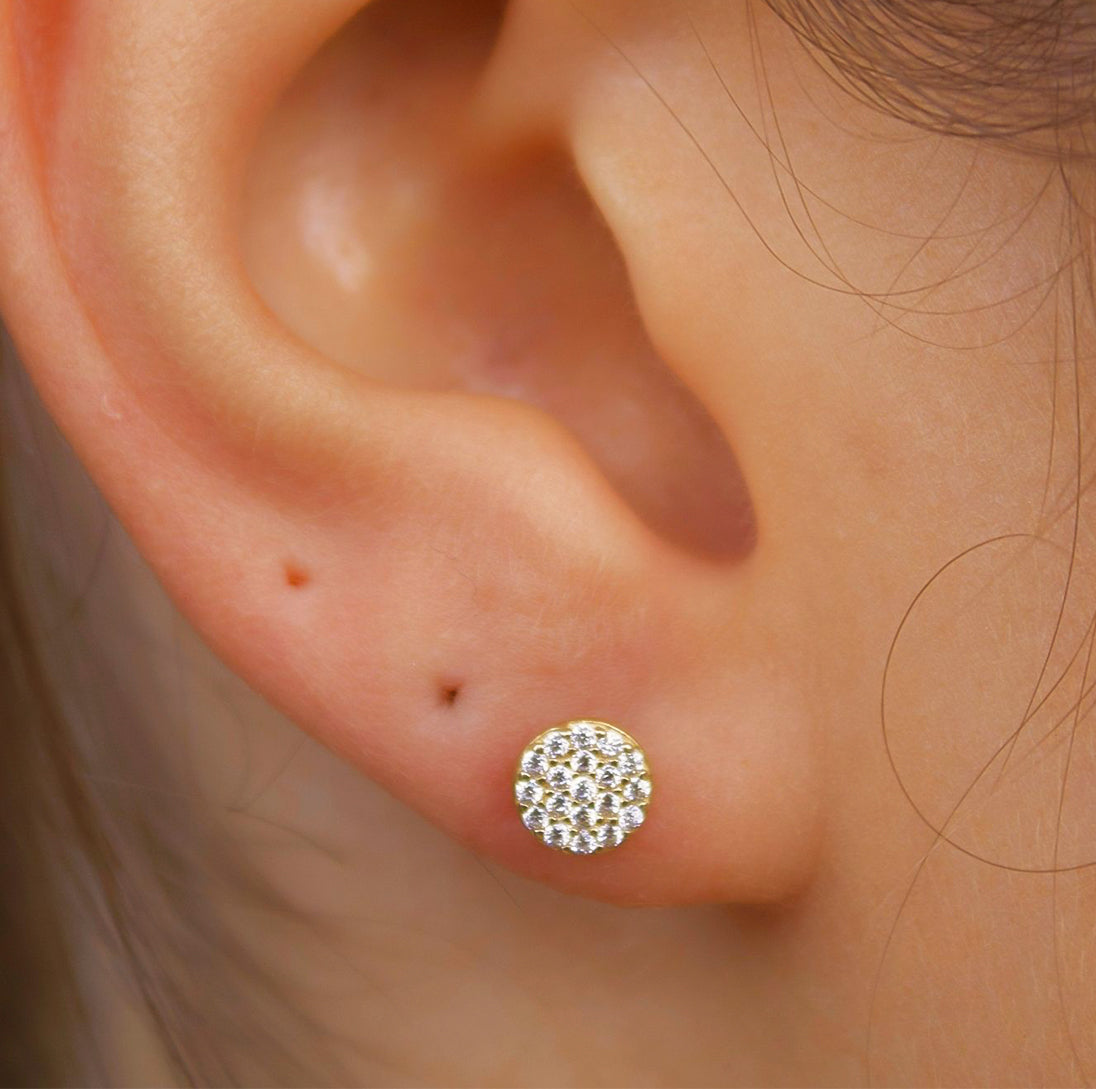 Solid Gold “Ceres” Stud Earrings