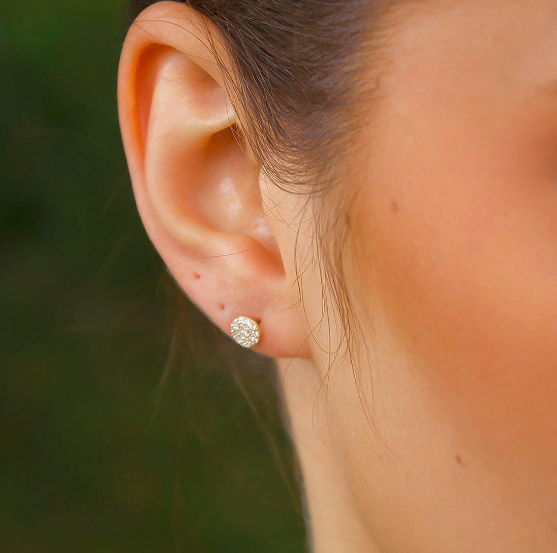 Solid Gold “Ceres” Stud Earrings