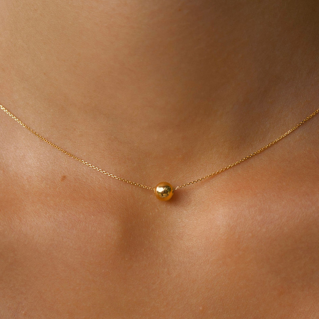 Solid Gold “Gaia” Ball Pendant