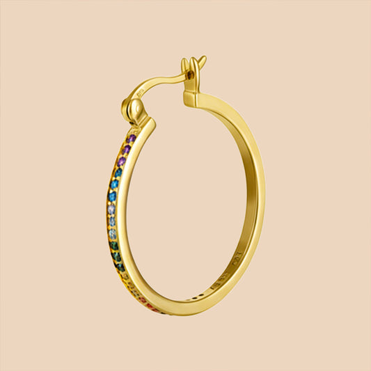 Sterling Silver "Hermes" Hoop Earrings