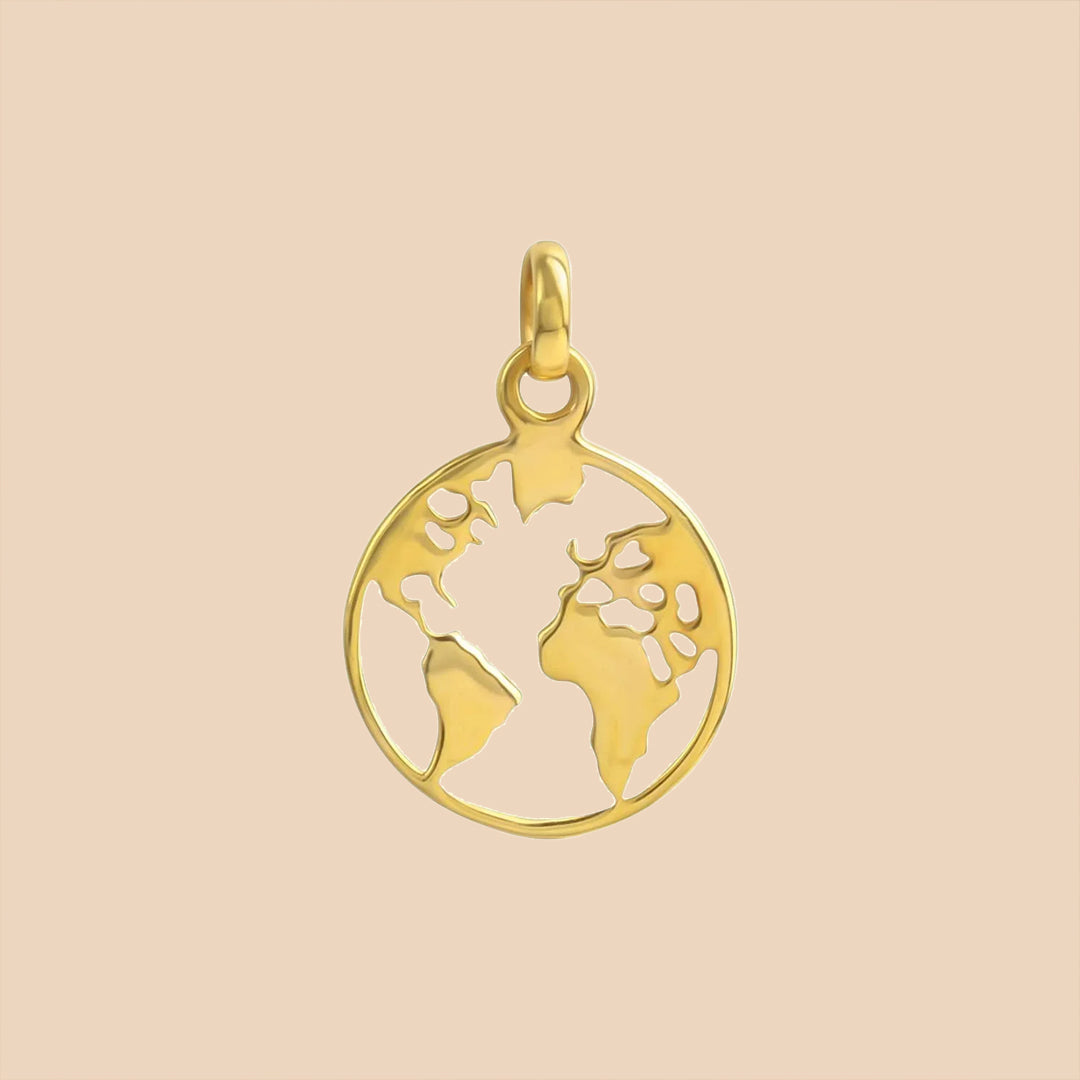 Solid Gold “Brahma” Globe Pendant