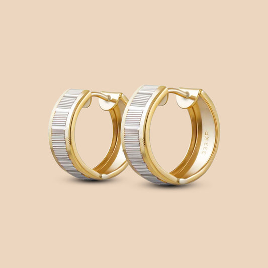 Solid Gold "Horus" Hoop Earrings
