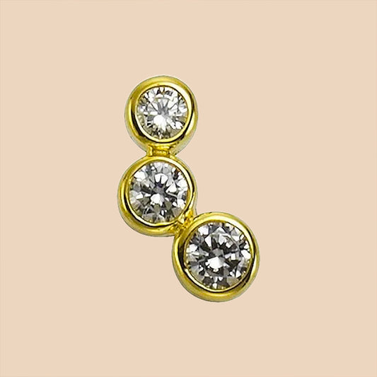 Solid Gold “Athena” Stud Earrings